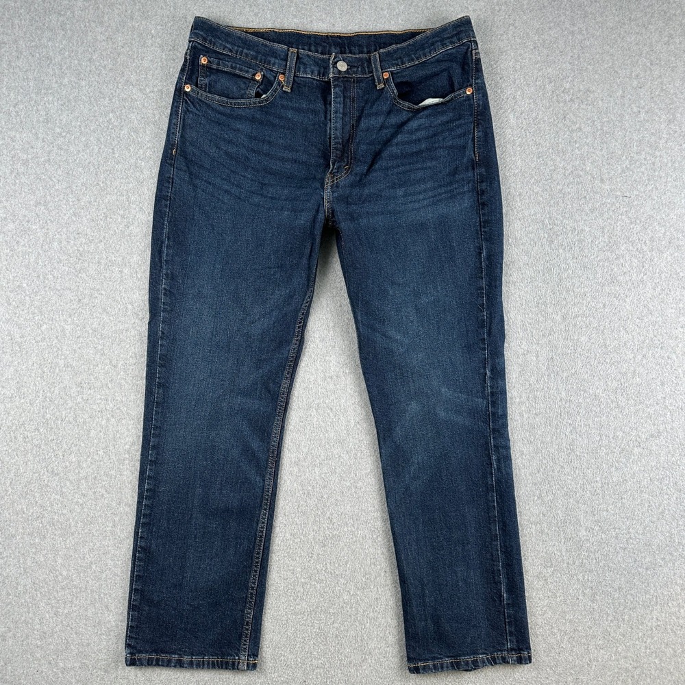 Levi's 514 Jeans Mens W36 L29 Dark Wash Straight Fit Denim Blue Pants‎